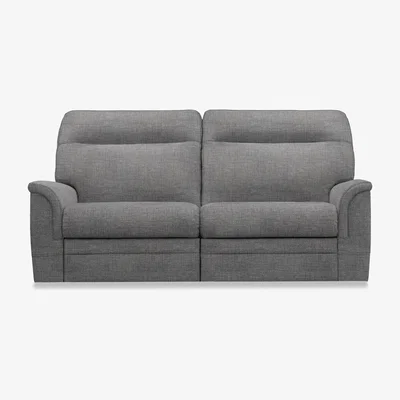 Furniture Village Parker Knoll - Hudson 23 Large 2 Seater Fabric Power Recliner Sofa with Headrests and Power Lumbar - Pewter