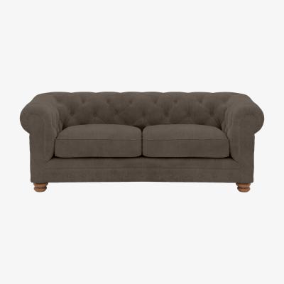 Furniture Village Alexander and James - Chesterfield Collection Hugo 2 Seater Fabric Sofa - Discovery - Oak Feet