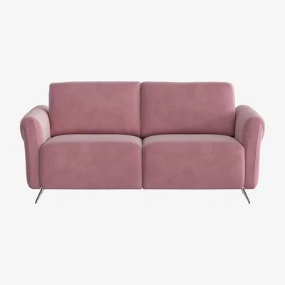 Furniture Village Nicoletti - Bella 2 Seater Fabric Recliner Sofa - Pink