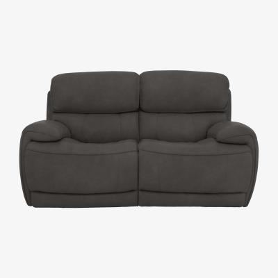 Furniture Village Relax Station Rocco 2 Seater Fabric Power Rocker Sofa with Power Headrests - Grey