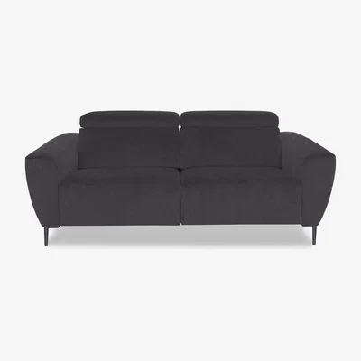 Furniture Village Nicoletti Italia - Milano 2.5 Seater Fabric Power Recliner Sofa - Coupe Antracite