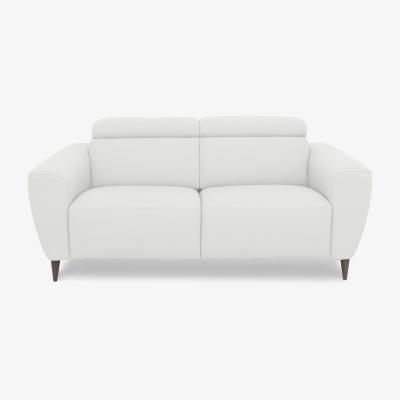 Furniture Village Nicoletti Italia - Milano 2 Seater Leather Sofa - Torello Bianco Puro