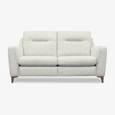 Furniture Village G Plan - Arlo 2 Seater Fabric Sofa - No Recliner - Platinum with Walnut Feet