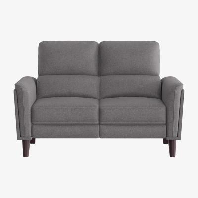Furniture Village Compact Collection Klein 2 Seater Fabric Power Recliner Sofa with Telescopic Headrests - Charcoal Gray