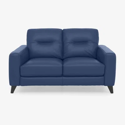 Furniture Village Jules 2 Seater NC Leather Sofa - Carribean Sea
