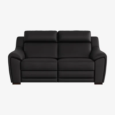 Furniture Village Nicoletti - Tosca 2.5 Seater Leather Power Sofa - Black