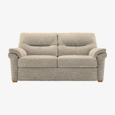 Furniture Village G Plan - Seattle 2.5 Seater Fabric Sofa with Wooden Feet - Kampala Beige
