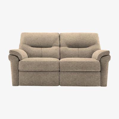 Furniture Village G Plan - Seattle 2 Seater Fabric Power Recliner Sofa with Power Lumbar - Dapple Sparrow