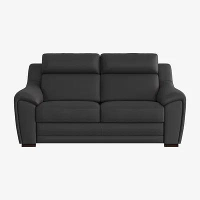 Furniture Village Nicoletti - Tosca 2.5 Seater Leather Sofa - Black