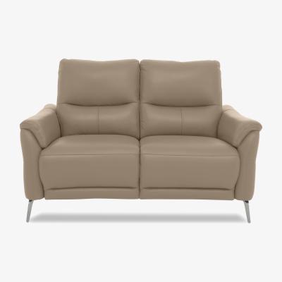 Furniture Village Daytona 2 Seater Leather Sofa - Barley