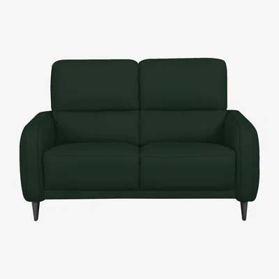 Furniture Village Domicil - Logan 2 Seater Leather Sofa - NP Dark Forest