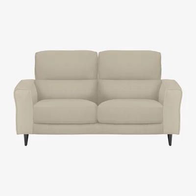 Furniture Village Axel 2 Seater BV Leather Sofa - Dapple Grey