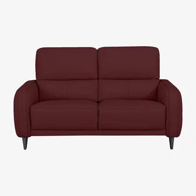 Furniture Village Domicil - Logan 2.5 Seater Leather Sofa - Burgundy