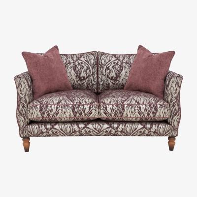 Furniture Village Boutique Chatterley 2 Seater Sofa - Canopy Mulberry with Walnut Legs