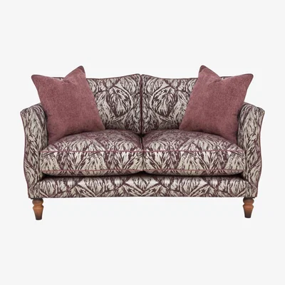 Furniture Village Boutique Chatterley 2 Seater Sofa - Canopy Mulberry with Walnut Legs