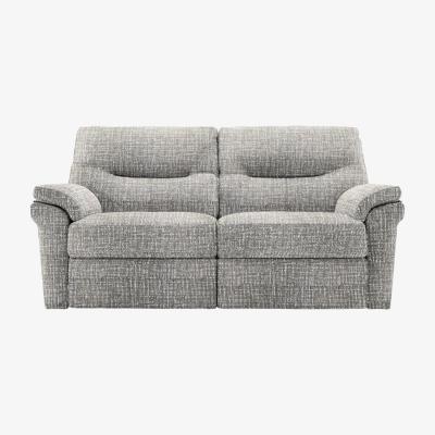 Furniture Village G Plan - Seattle 2.5 Seater Fabric Power Recliner Sofa with Power Lumbar - Shore Slate