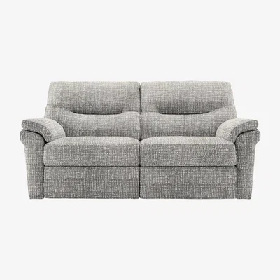 Furniture Village G Plan - Seattle 2.5 Seater Fabric Power Recliner Sofa with Power Lumbar - Shore Slate