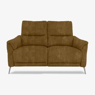 Furniture Village Daytona 2 Seater Fabric Power Recliner Sofa with Bluetooth Speaker - Heritage Saffron