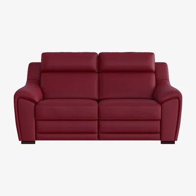 Furniture Village Nicoletti - Tosca 2.5 Seater Leather Power Sofa - Red