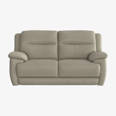 Furniture Village Touch 2 Seater Leather Sofa - Grey- World of Leather