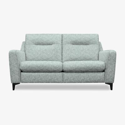 Furniture Village G Plan - Arlo 2 Seater Fabric Sofa - No Recliner - Remco Light Grey with Ebony Feet