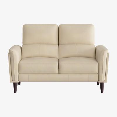Furniture Village Compact Collection Klein 2 Seater NC Leather Sofa - NC Bisque