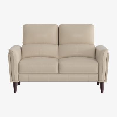 Furniture Village Compact Collection Klein 2 Seater BV Leather Sofa - Dapple Grey