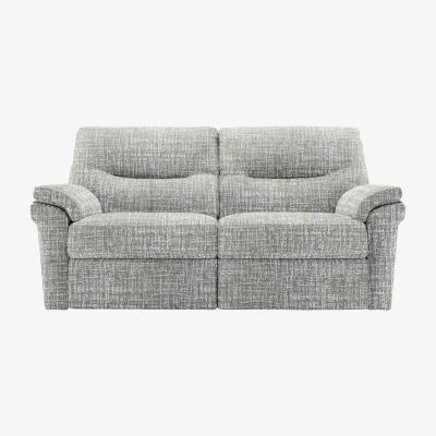 Furniture Village G Plan - Seattle 2.5 Seater Fabric Power Recliner Sofa with Power Lumbar - Shore Oatmeal