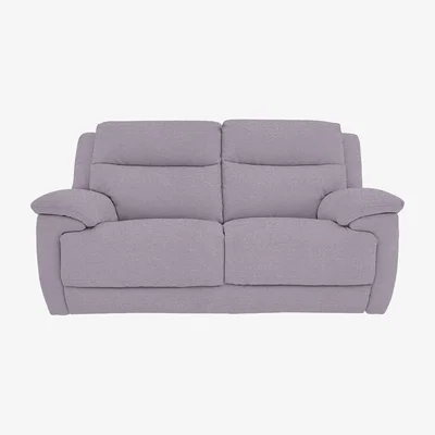 Furniture Village Touch 2 Seater Heavy Duty Fabric Manual Recliner Sofa - Purple