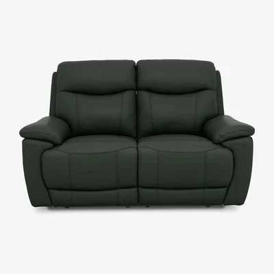 Furniture Village Sloane 2 Seater Leather Sofa - Oslo Pine