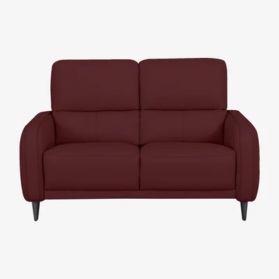 Furniture Village Domicil - Logan 2 Seater Leather Sofa - Burgundy