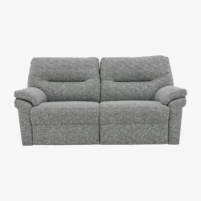 Furniture Village G Plan - Seattle 2.5 Seater Fabric Power Recliner Sofa with Power Lumbar - Remco Light Grey