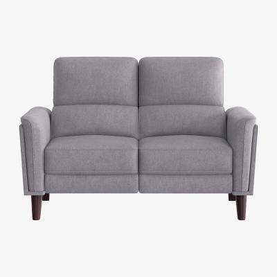 Furniture Village Compact Collection Klein 2 Seater Fabric Power Recliner Sofa with Telescopic Headrests - Pewter
