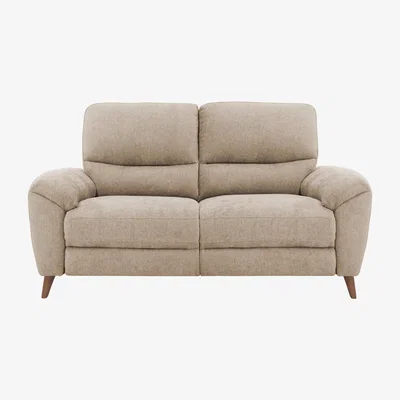 Furniture Village Silverstone 2 Seater Fabric Power Recliner Sofa - Beige