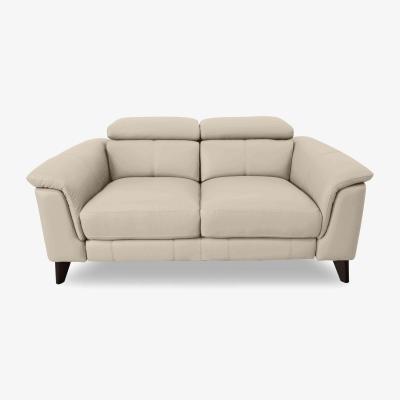 Furniture Village Wade 2 Seater BV Leather Sofa - BV Bisque