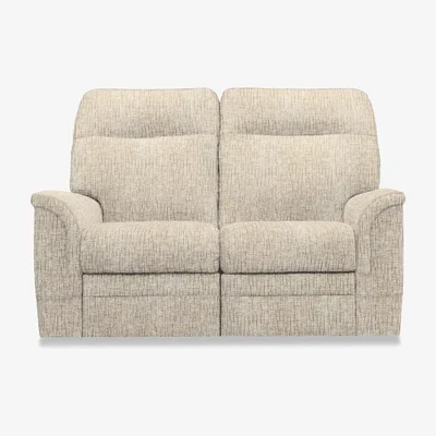 Furniture Village Parker Knoll - Hudson 23 Fabric 2 Seater Power Recliner Sofa with Headrests and Power Lumbar - Sabrina Beige
