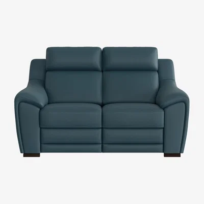 Furniture Village Nicoletti - Tosca 2 Seater Leather Power Recliner Sofa - Blue