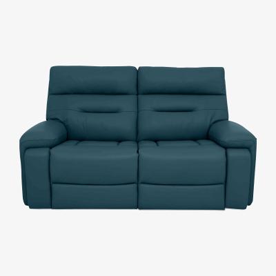 Furniture Village Cinemax 2 Seater Leather Sofa - Midnight Jade