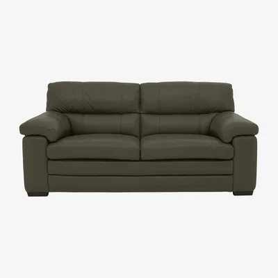 Furniture Village Cozee 2 Seater Pure Premium Leather Sofa - Olive