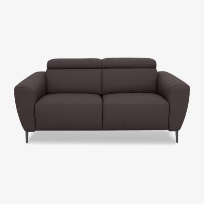 Furniture Village Nicoletti Italia - Milano 2 Seater Leather Sofa - Botera Testa Di Moro