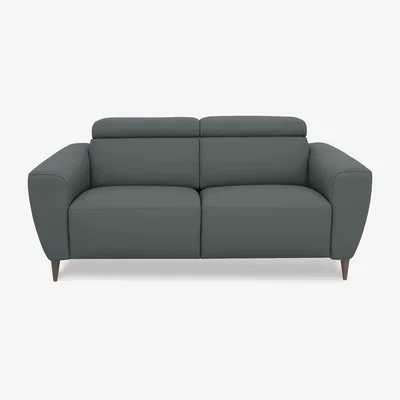 Furniture Village Nicoletti Italia - Milano 2 Seater Leather Sofa - Botero Ottanio