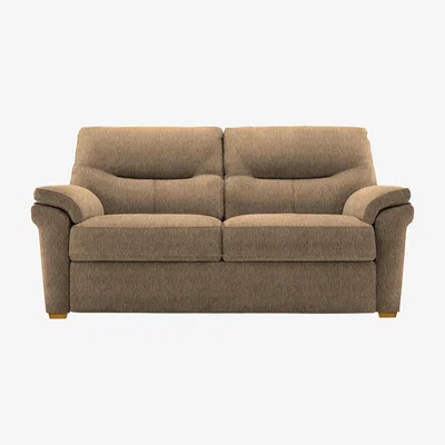 Furniture Village G Plan - Seattle 2.5 Seater Fabric Sofa with Wooden Feet - Boucle Cocoa
