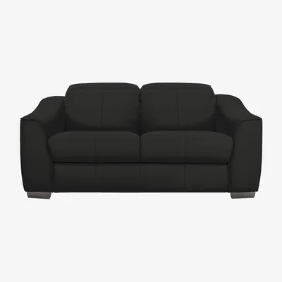 Furniture Village Xavier 2 Seater BV Leather Sofa - Classic Black
