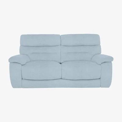 Furniture Village Comfort Story - Nimbus 2 Seater Fabric Sofa with Power Recliner - Baby Blue