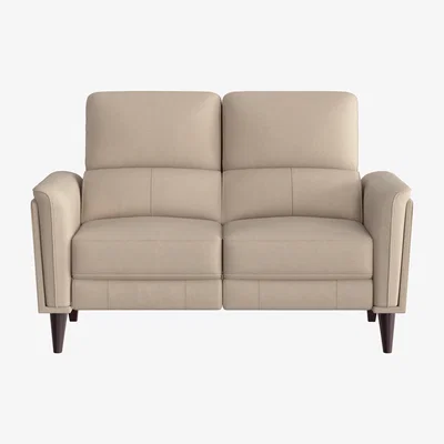 Furniture Village Compact Collection Klein 2 Seater Fabric Power Recliner Sofa with Telescopic Headrests - Bisque