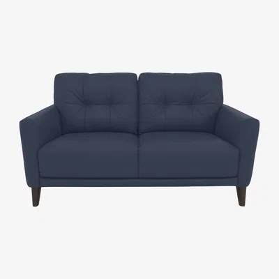 Furniture Village Uno HW Leather 2 Seater Sofa - Ocean Blue