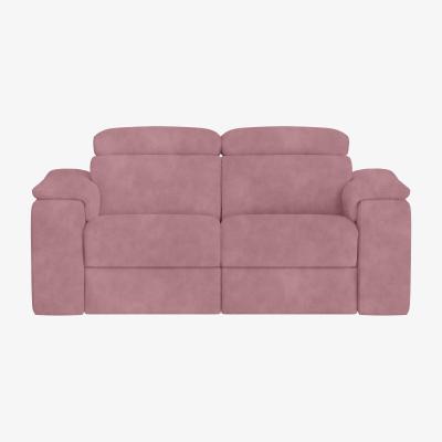 Furniture Village Nicoletti Italia - Davide 2 Seater Fabric Power Recliner Sofa - Selma Rosa