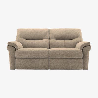 Furniture Village G Plan - Seattle 2.5 Seater Fabric Power Recliner Sofa with Power Lumbar - Dapple Sparrow