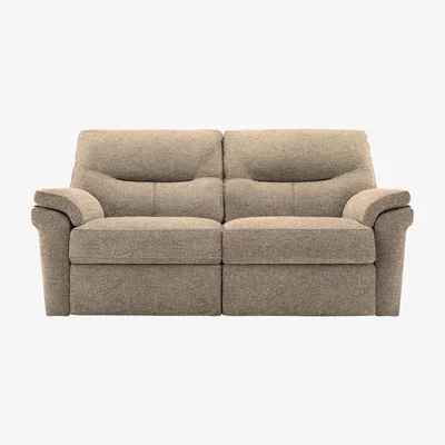 Furniture Village G Plan - Seattle 2.5 Seater Fabric Power Recliner Sofa with Power Lumbar - Dapple Sparrow