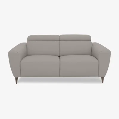 Furniture Village Nicoletti Italia - Milano 2 Seater Leather Sofa - Dali Tortora